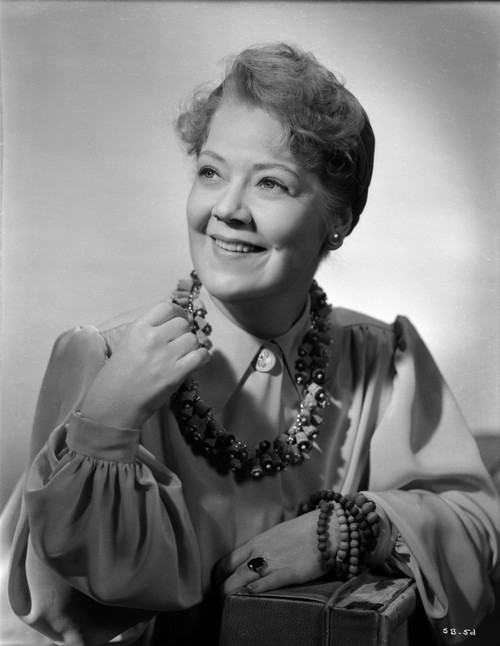 Spring Byington smiling and Looking Away in Black and White Portrait wearing Formal Dress Photo Print - Item # VARCEL695296