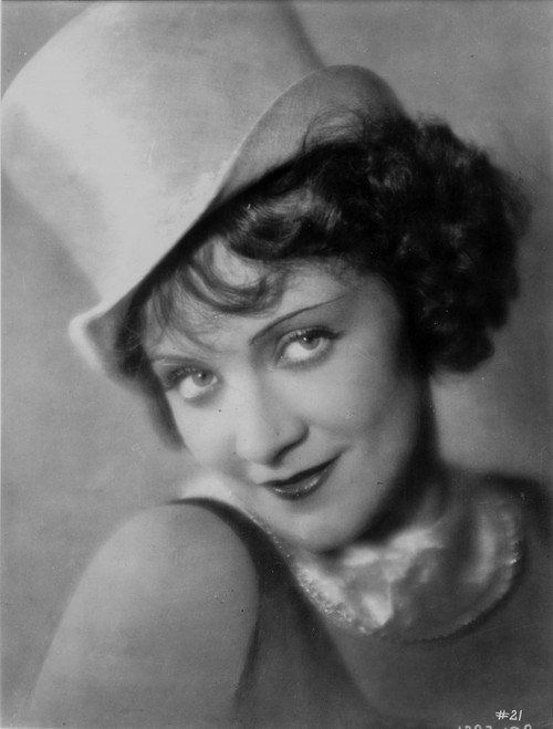 Marlene Dietrich in Black Dress with White Hat Classic Portrait Photo Print - Item # VARCEL695367
