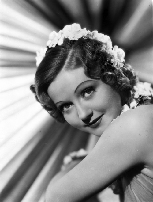 Nancy Carroll Portrait in Classic with Flower Headband Photo Print - Item # VARCEL695391