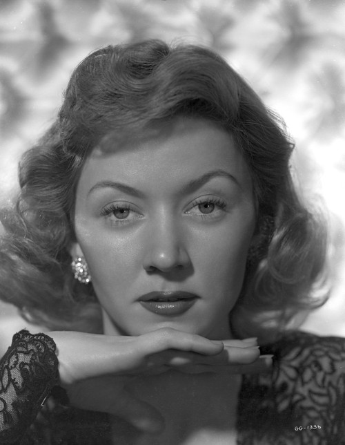Gloria Grahame Red lipstick, Curly Hair Portrait Photo Print - Item # VARCEL695420