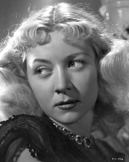 Portrait of Gloria Grahame with Curly Hair and Red lipstick Photo Print - Item # VARCEL695439