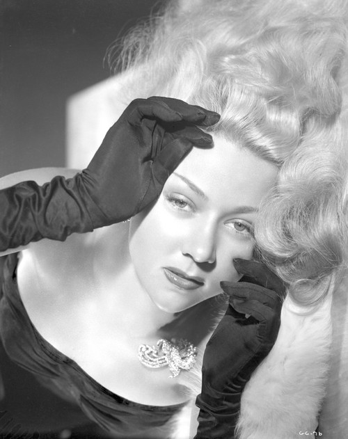 Gloria Grahame With Black Gloves and Black Gown Outfit Photo Print - Item # VARCEL695425