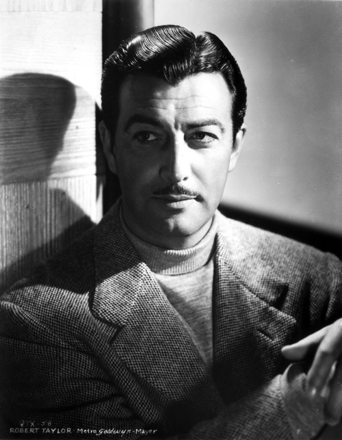 Robert Taylor Posed in Turtle Neck Shirt and Suit Photo Print - Item # VARCEL695455