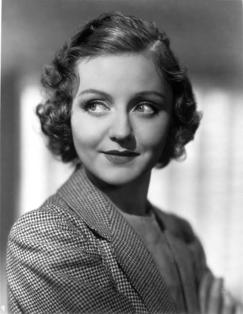 Nancy Carroll Portrait in Plaid Coat Photo Print - Item # VARCEL695460