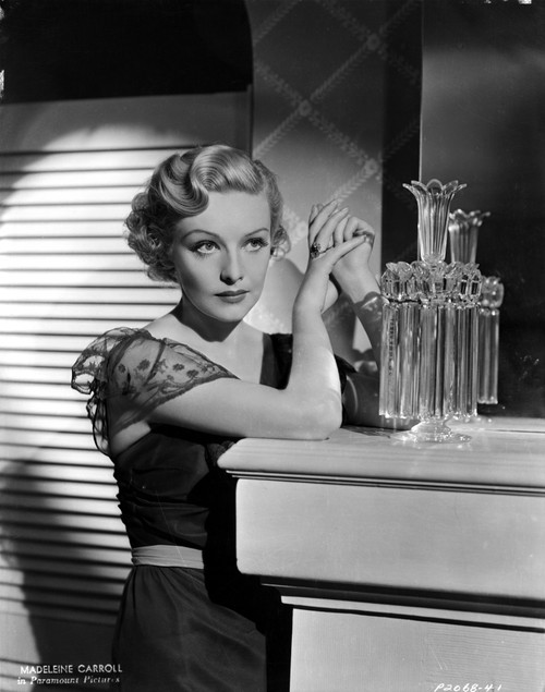 Madeleine Carroll Looking Away in Black Dress Portrait Photo Print - Item # VARCEL695505