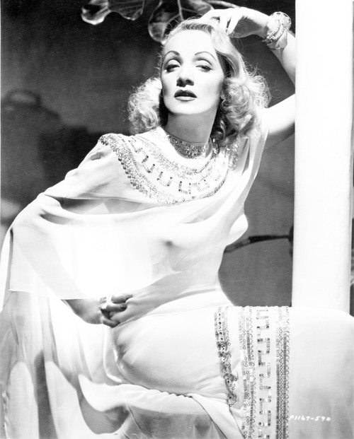 Marlene Dietrich Posed in White Dress with Bracelet Photo Print - Item # VARCEL695507