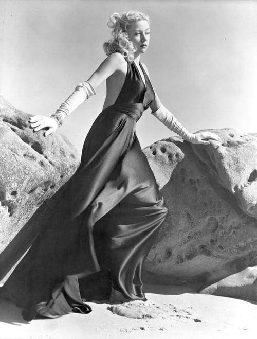 Gloria Grahame Posed in Black Gown Photo Print - Item # VARCEL695508