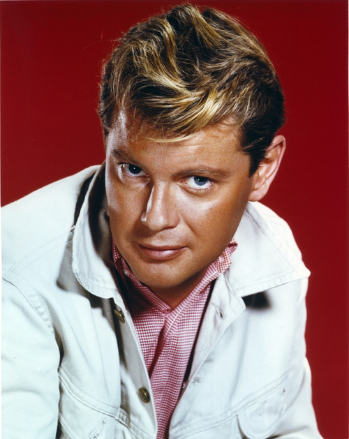 Troy Donahue Red Background Close Up Portrait Photo Print - Item # VARCEL695654