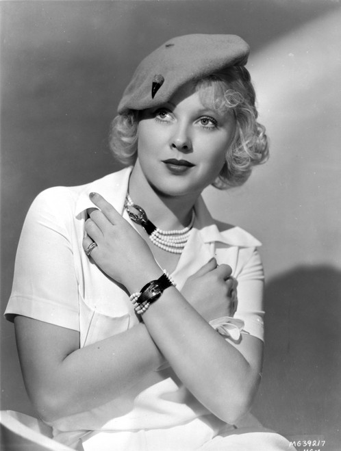 Mary Carlisle Portrait wearing White Coat Photo Print - Item # VARCEL695668