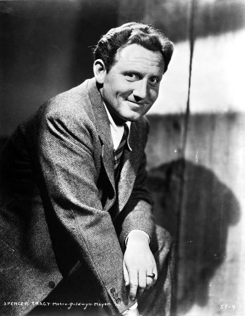 Spencer Tracy Cast Member Posed in Black and White Portrait wearing Formal Suit Photo Print - Item # VARCEL695736