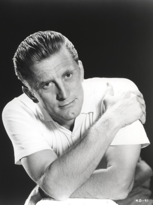 Kirk Douglas in White Shirt with Black Background Photo Print - Item # VARCEL695749