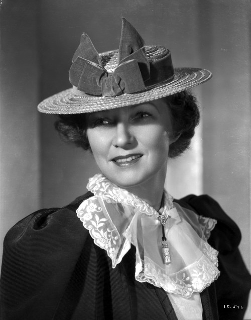 Irene Castle wearing a Ruffled Blouse with Ribbon on Hat Photo Print - Item # VARCEL695759