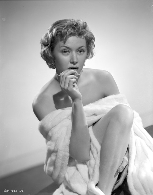 Gloria Grahame Posed In a White Bath Towel Photo Print - Item # VARCEL695792
