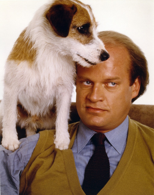 Kelsey Grammer Posed in a Suit and Tie with a Dog Photo Print - Item # VARCEL695832