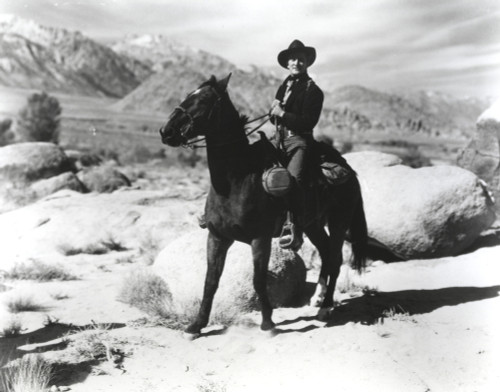 Kirk Douglas Ridding Horse in Cowboy Outfit Photo Print - Item # VARCEL695842