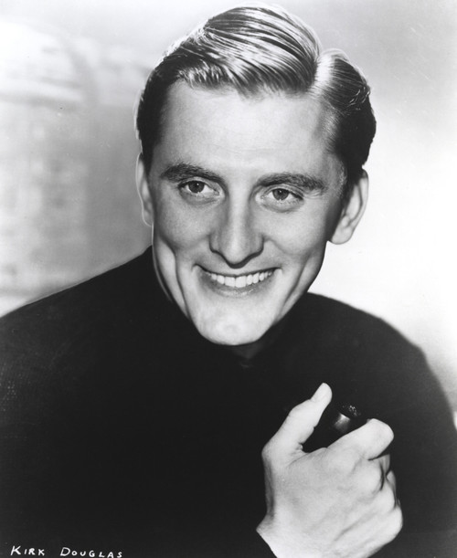 Kirk Douglas in Black Outfit smiling Portrait Photo Print - Item # VARCEL695850