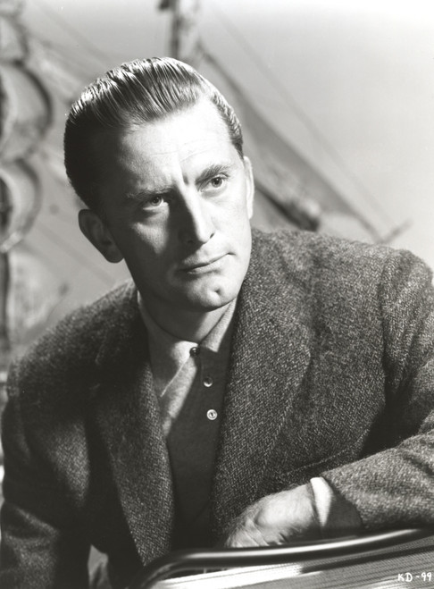 Kirk Douglas wearing Furry Coat Portrait Photo Print - Item # VARCEL695861