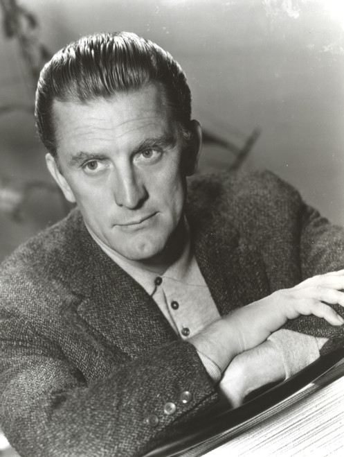 Kirk Douglas in Furry Coat Black and White Photo Print - Item # VARCEL695933