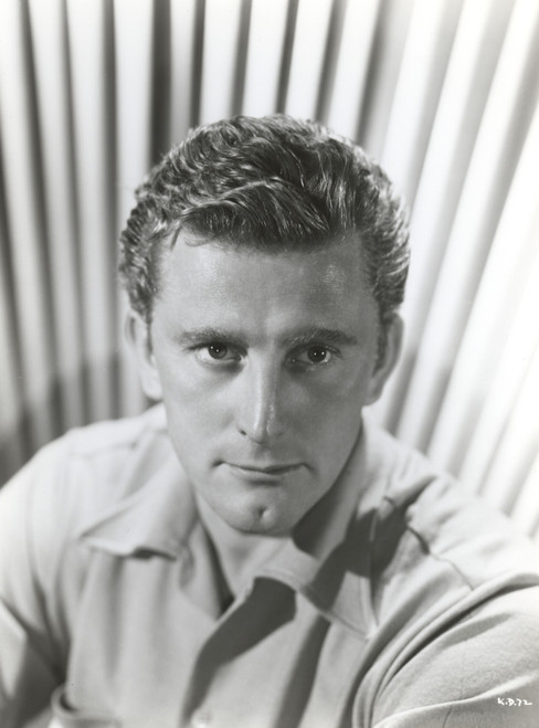 Kirk Douglas wearing Gray Polo Portrait Photo Print - Item # VARCEL695971