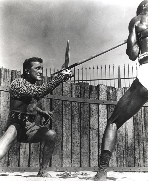 Kirk Douglas Spear Vs Sword Fighting Scene Photo Print - Item # VARCEL696010