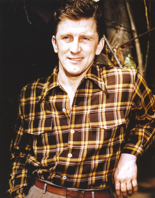 Kirk Douglas in Checkered Long Sleeves Portrait Photo Print - Item # VARCEL696036
