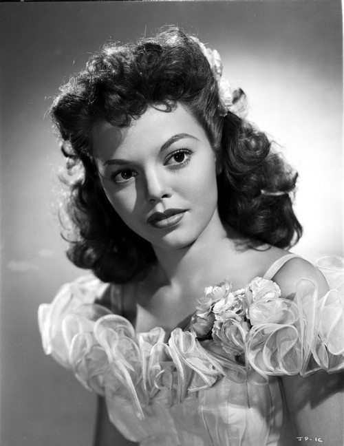 Jean Porter Portrait in Ruffled Shoulder Strap Dress Photo Print - Item # VARCEL703168