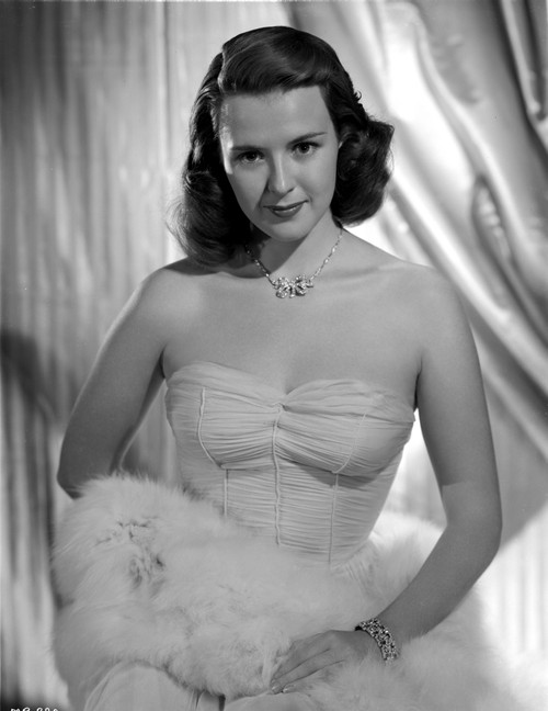 Mala Powers Posed in White Strapless Dress with Necklace Photo Print - Item # VARCEL703268