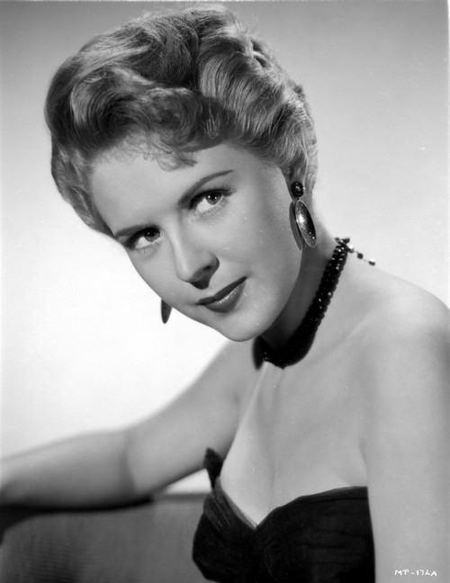 Mala Powers Looking Away in Black Strapless with Earrings Photo Print - Item # VARCEL703270