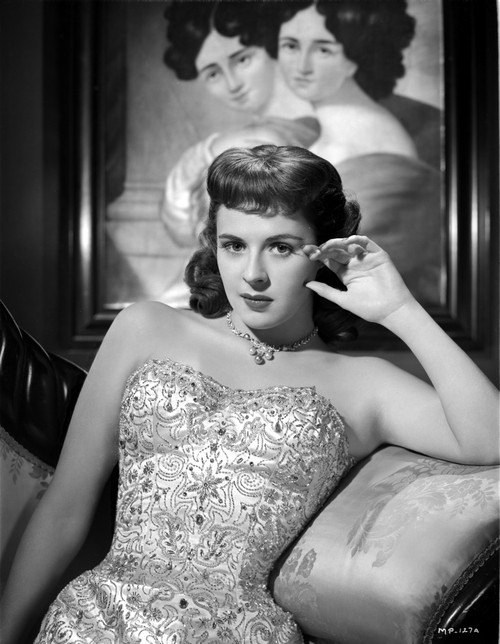 Mala Powers on a Printed Dress and Leaning Photo Print - Item # VARCEL703274