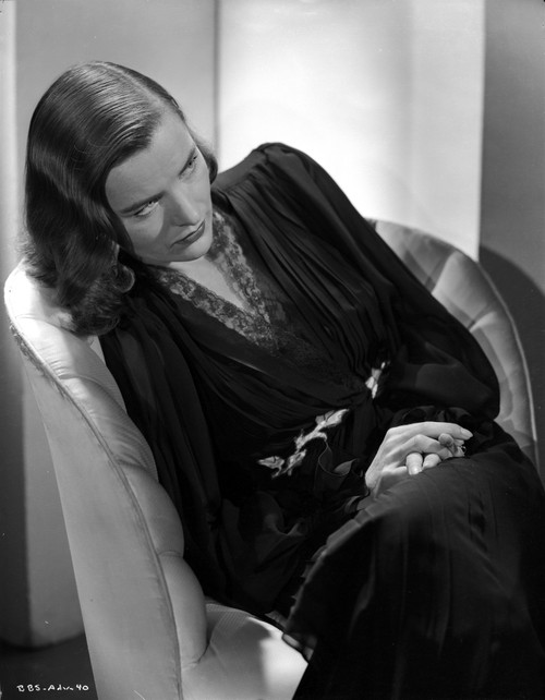 Ella Raines Seated in Black and White with Robe Photo Print - Item # VARCEL703342