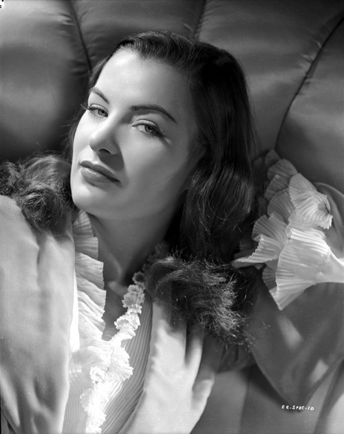 Ella Raines Lying in Classic Robe Photo Print - Item # VARCEL703344