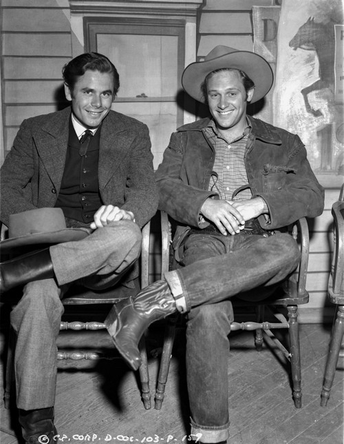 Texas Two Men sitting in Cowboy Outfit Photo Print - Item # VARCEL703355