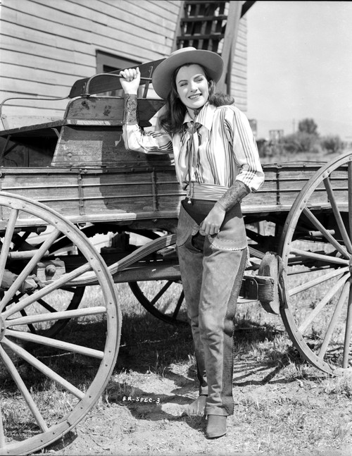 Ella Raines Posed in Cowgirl Attire Photo Print - Item # VARCEL703387
