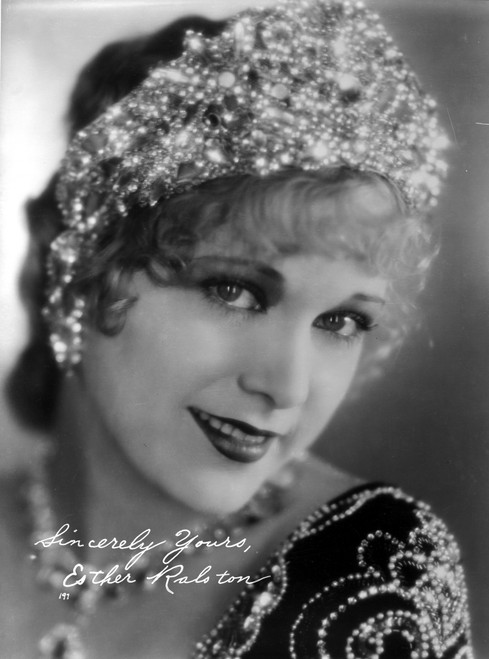 Esther Ralston on an Embroidered Top and Head Dress Photo Print - Item # VARCEL703429
