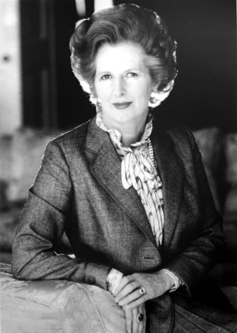 Margaret Thatcher on a Blazer and Leaning Photo Print - Item # VARCEL703453