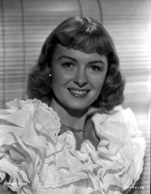 Donna Reed on a Ruffled Dress Portrait Photo Print - Item # VARCEL703544