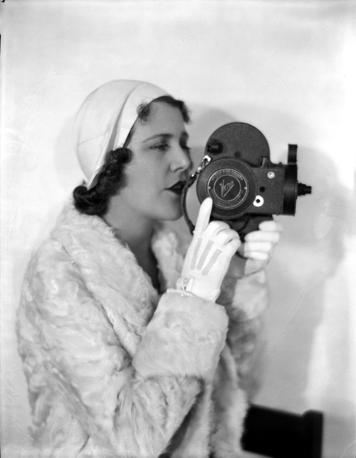 Ruth Roland in White Fur Coat with Camera Photo Print - Item # VARCEL703879