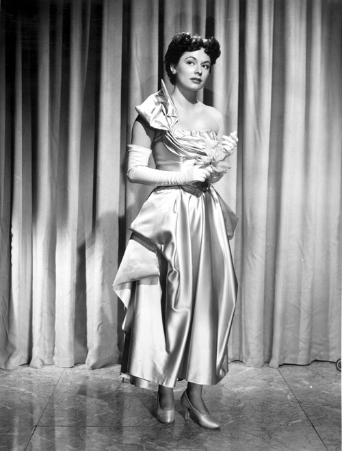 Ruth Roman wearing Gown Black and White Photo Print - Item # VARCEL703924