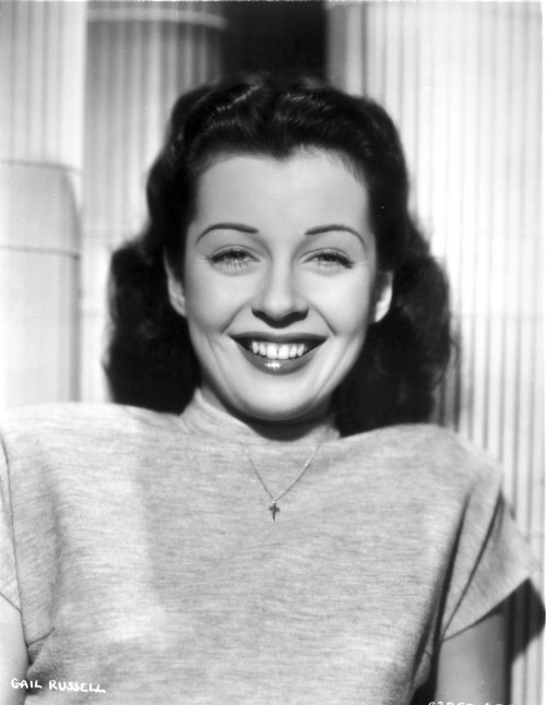 Gail Russell smiling in Shirt with Necklace Photo Print - Item # VARCEL704035