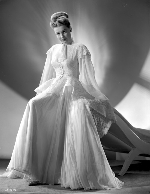 Ann Sheridan wearing a Closed White Gown Photo Print - Item # VARCEL704382