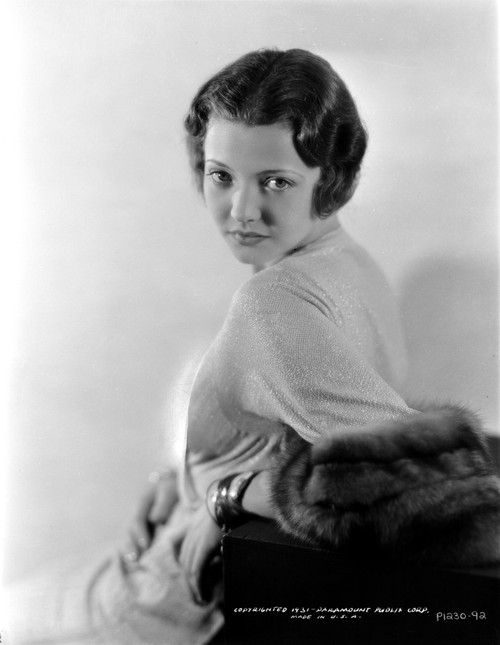 Sylvia Sidney Leaning in a Long Sleeve Dress Photo Print - Item # VARCEL704464