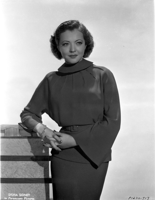Sylvia Sidney wearing a Dress and Looking Sideways Photo Print - Item # VARCEL704458