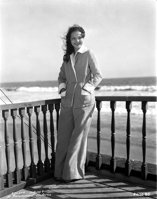 Sylvia Sidney wearing a Blazer and Hands on Pocket Photo Print - Item # VARCEL704493