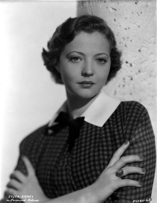 Sylvia Sidney Arms Crossed in Checkered Blouse Photo Print - Item # VARCEL704489