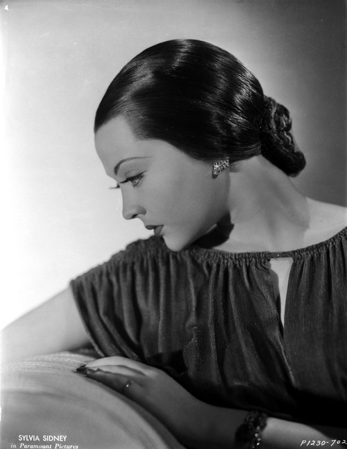 Sylvia Sidney wearing a Ruffled Blouse Photo Print - Item # VARCEL704513