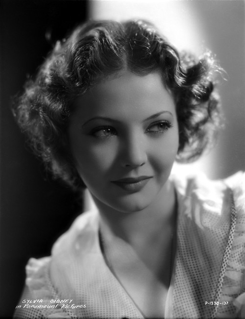 Sylvia Sidney wearing a Ruffled White Blouse Photo Print - Item # VARCEL704515