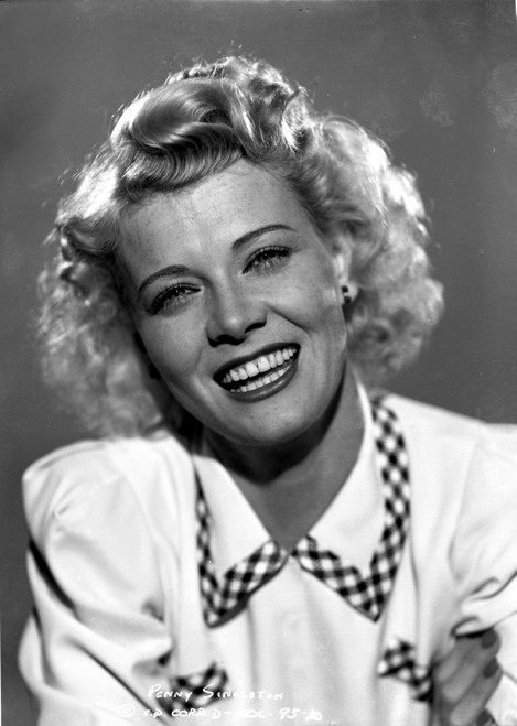 Penny Singleton smiling in White Blouse Close Up Portrait Photo Print - Item # VARCEL704581
