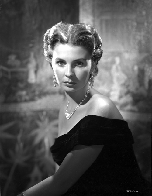 Jean Simmons Portrait in Black Shoulder Dress and Necklace Photo Print - Item # VARCEL704678