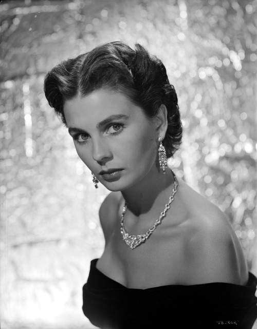 Jean Simmons Portrait in Black Off Shoulder Dress and Necklace Photo Print - Item # VARCEL704680