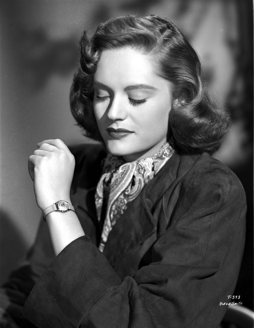 Alexis Smith Eyes Closed in Classic Portrait wearing a Wrist Watch Photo Print - Item # VARCEL704770